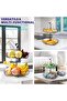Artisan 2-Tier Fruit Basket with Bird Nest Design, Charming Bird Handle Multi-Functional Vegetable O - 3
