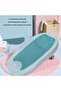 Ergonomic Heart Shaped Hollow Pattern Infant Bathtub Support for Baby Shower, Foldable Design, Plast - 4