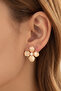 Set of 2 Lotus and Pearl Flower Earrings - 2