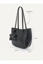 Black Shk341 Faux Leather, Zippered, Wallet Charm Gift, Women's Hand, Arm and Shoulder Bag - 8