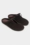 Arem Brown Inner-Outer Leather Suede Bow Detail Flat Sole Women's Slippers - 4