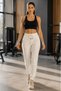 Women's Premium Quality Two-Yarn Shardooned High Waist Belted Track Pants with Pocket Detail