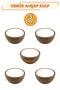 Venus Piano Concave Polymer Button Handle 5 Pcs Matte White Light Cubic Walnut 40 mm Cabinet Drawer Kitchen