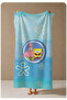 Blue Floral Cute Marine Character Patterned 70X150 Beach Towel - Cotton Bath Towel - 4