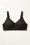 Women's Black Cotton Wire-Free Sponge-Free Gathering Bra with Seamless Non-Marking Design + Sleep Band as a Gift - 4