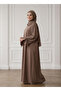 Front Zip Nida Abaya with Inside Belt & Pockets - 3