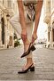 420-687 Plain Pointed Toe Open Back 5 cm Thick Heeled Women's Shoes - 2