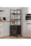 Bathroom Storage Shelf with Dirty Clothes Basket, Stainless Steel 3-Layer Laundry Organizer on Wheels - 2