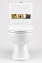 Toilet Sticker Three Cute Cats Confused, Laughing, and Confidently Amused Bathroom Sticker Set - 5