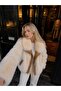 Women's Jacket Leather Detailed Lined Fur & Coats - 4