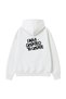 Men's Oversize Sweatshirt Hoodie I Was Created to Create Printed White – Hooded, 3 Yarns, with Pockets - 6