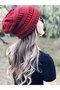 Women's winter hat dark grey 22x22cm knit ski satin lined. - 4