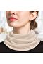 Women's wool headscarf light purple 32x19cm double-layer.