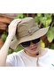 Sun hat dark beige breathable mesh wide brim hunting/camping/travel. - 5