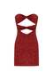 Nerissa Sequined Mini Dress Red