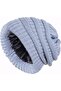 Women's winter hat dark grey 22x22cm knit ski satin lined.