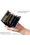 Metal card holder silver locking 6 slots slim 10x7.5x2.5cm. - 4