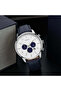 Men's Stainless Steel Watch, Blue Leather Band | Trn43mm - 6