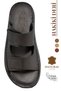 Genuine Leather Men's Slippers - Genuine Leather Men's Slippers with Soft Thick Soles C Black - 3