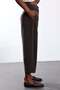Brown Belted Barrel Cut Trousers 444 - 5