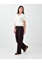 Bitter Brown Wide Leg High Waist Long Knitted Pants - 3