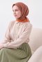 Olinda Silk Scarf Herringbone Orange - 2