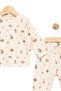 Unisex Baby Cute Farmer Themed Colorful Fruit Printed Pajama Set - 3