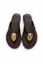 Gny Women's Brown Buckle Flip-Flops