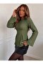 Women's Crew Neck Spanish Sleeve Waist-Fitted Blouse - 5