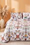 Red Green Ranforce Double Duvet Cover Set – 4 Pieces