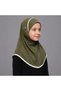 Hijab with Floral Embellishment, Elegant Modest Headscarf for Girls, Classic Cream Islamic Head Covering for Everyday and Special Occasions - 2