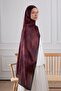 Antique Floral Patterned Soft Shawl Claret Red - 5