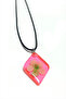 Snowball Flower Baklava Sliced ​​Epoxy Necklace - 2