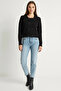 Women's Polo Collar Buttoned Soft Black Cardigan