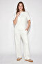 Women's Comfortable Flexible Modal White Top and Bottom Set - 5