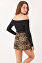 Women's Madonna Collar Black Blouse - 6