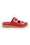 Women's Slippers Daily Genuine Leather Double Strap Square Metal Buckle Flat Sole 26Y-1695 - 2