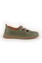 Women's Casual Shoes Genuine Leather Laser Cut Perforated Double Elastic Flat Sole Slip-On 26Y-685 - 2
