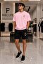 Unisex Comfortable Fit T-Shirt and Shorts B Gold Printed Set - 2