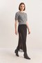 Women's Lace Detailed Slit Maxi Knitwear Black Skirt - 3