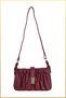 Rima Women's Drawstring Model Buckle Detailed Hand and Shoulder Bag - Claret Red