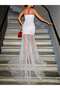 Women's Strappy Long Tulle Dress - 2