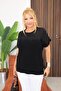 Large Size Blouse with Lace Collar Detail - 4