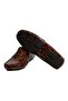 Brown Laceless Genuine Leather Men's Shoes - 3