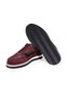 Burgundy Color Lace-Up Genuine Leather Men's Shoes - 3