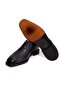 Black Color Lace-Up Genuine Leather Men's Shoes - 2