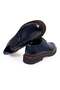 Dark Blue Color Lace-Up Genuine Leather Men's Shoes - 2
