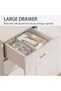 Chest of Drawers, Wooden Dresser for Bedroom, 4-Drawer and 2-Door Storage Cabinet for Household Items and Bedding, White, DGC001 - 8