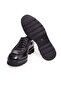 Black Color Lace-Up Genuine Leather Men's Shoes - 3