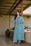 Women Anarkali Premium Mul Cotton Kurta Set 3 Piece - Indian Ethnic Wear Kurti Set with Pants & Embroidered Dupatta - Floral Embroidered Cotton Suit for Ladies - 2